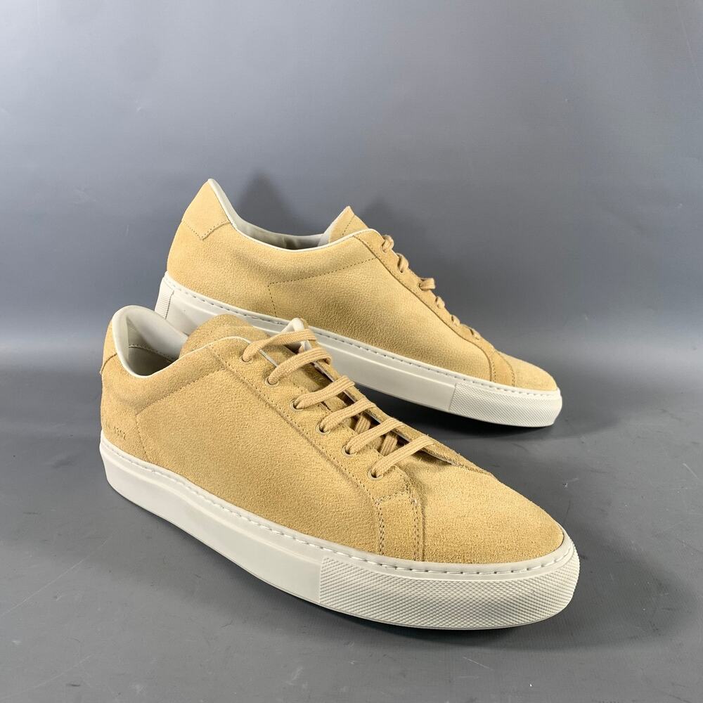 COMMON PROJECTS Size 11 Camel 2482 44 1302 Suede Lace Up Sneakers